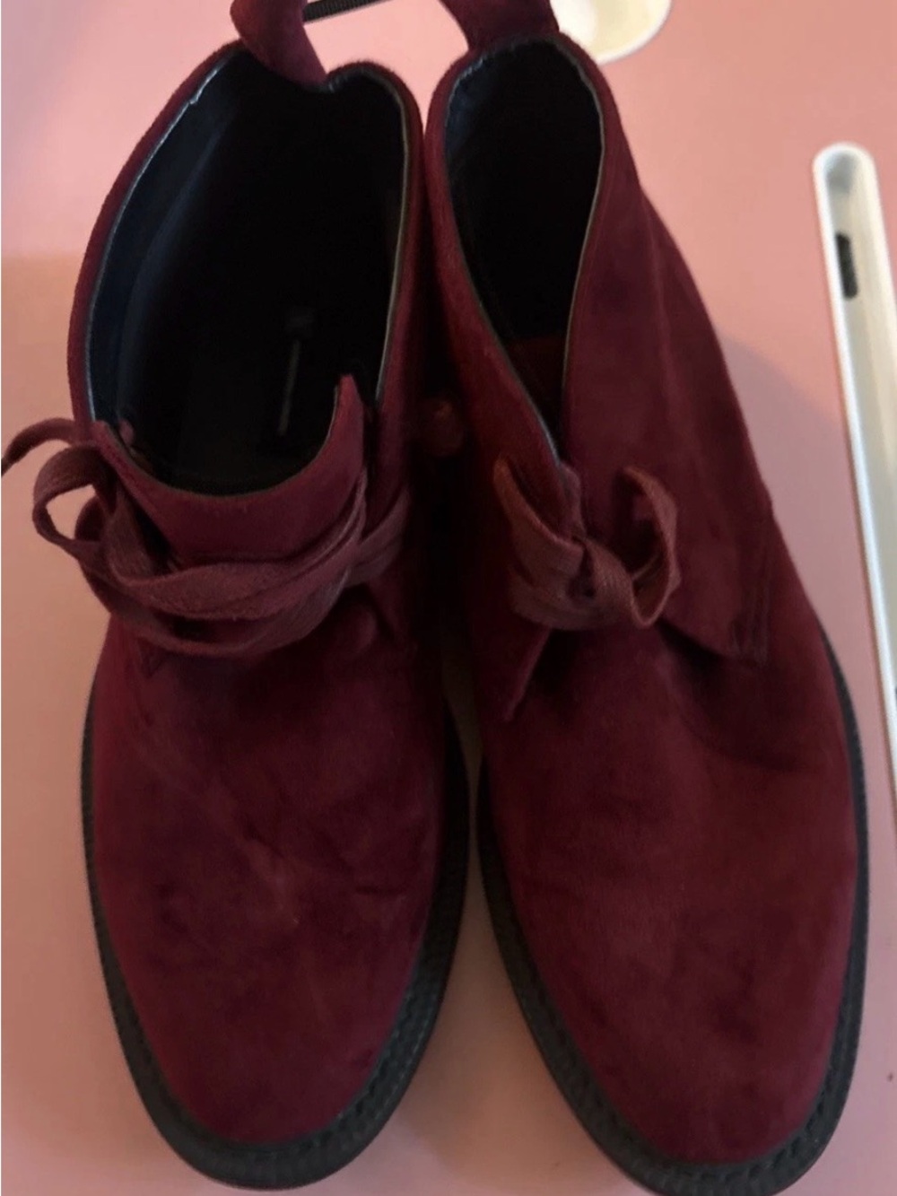 Burgundy Suede Chukka Boots — Classic Men's Casual Boot